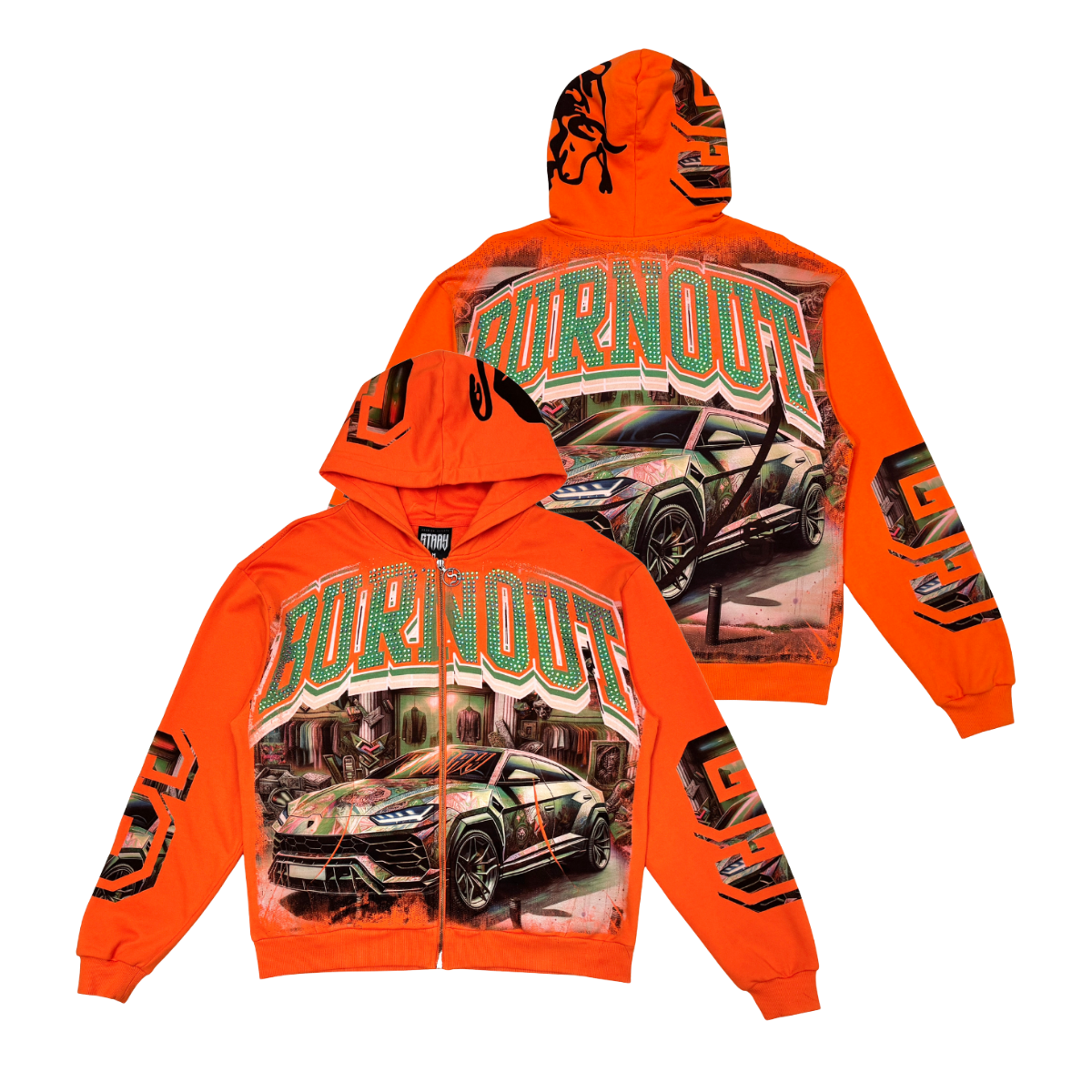 Stray Burnout Zip Hoodie