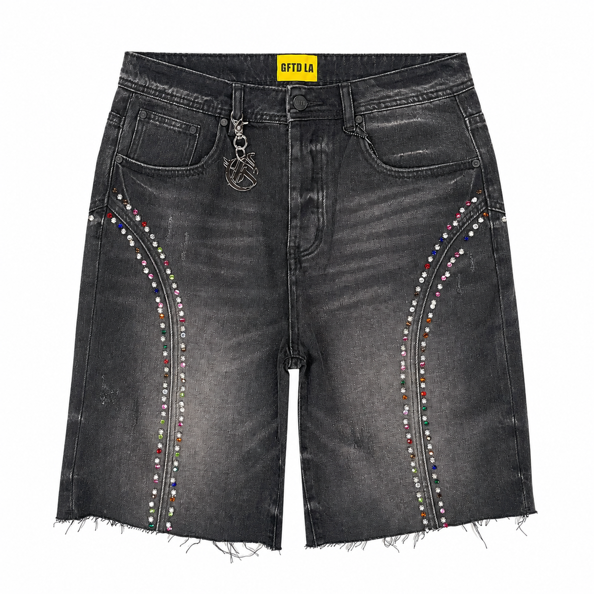 GFTD LA FISK Grey Wash Shorts