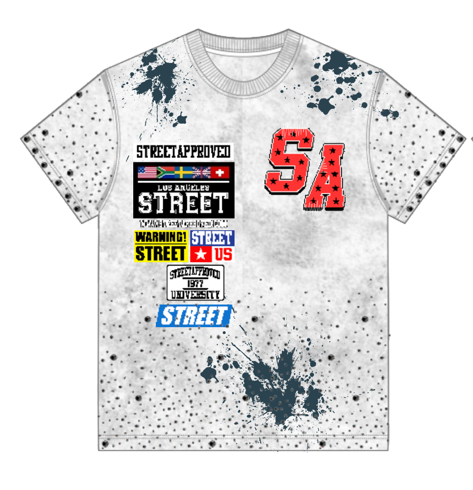 Street Approved Splatter Tee White