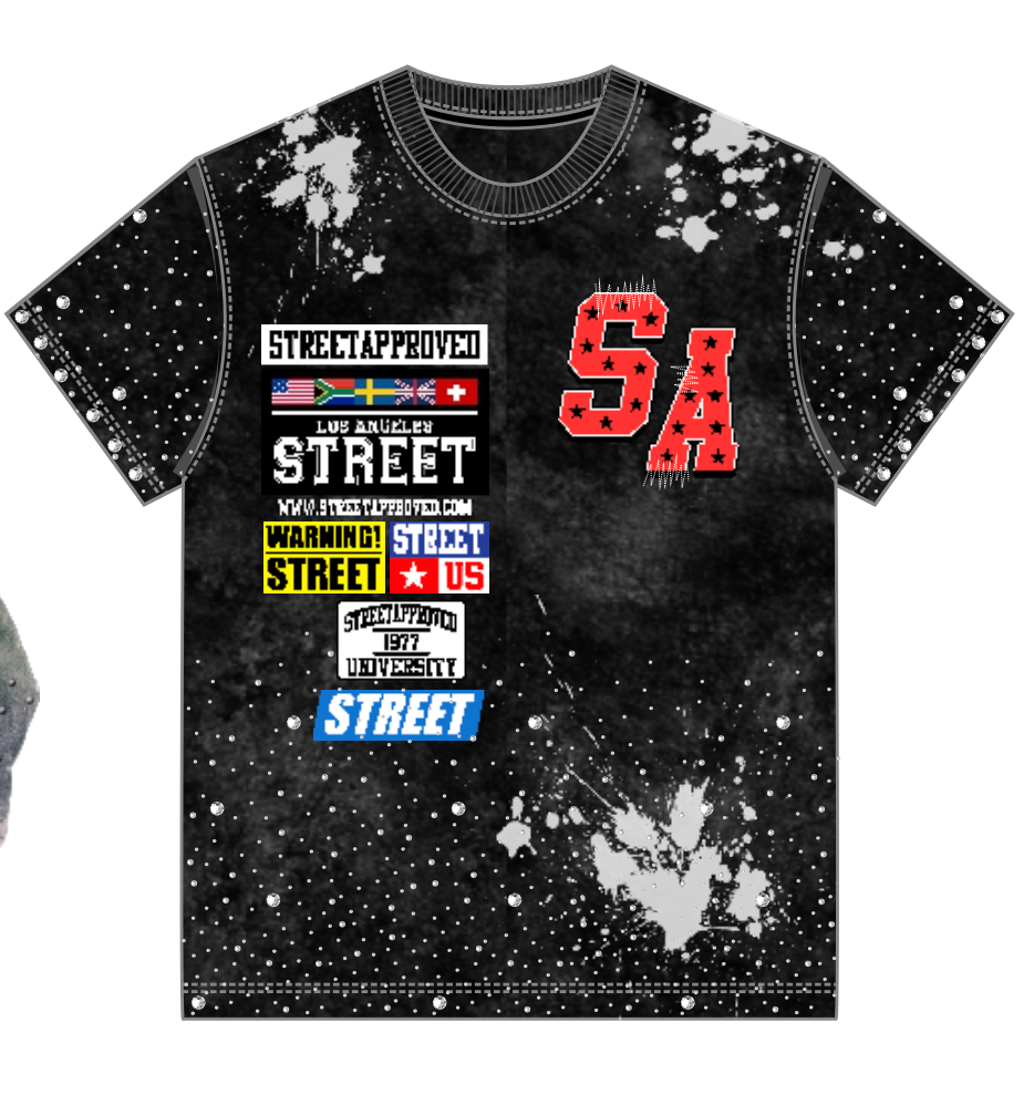 Street Approved Splatter Tee Black