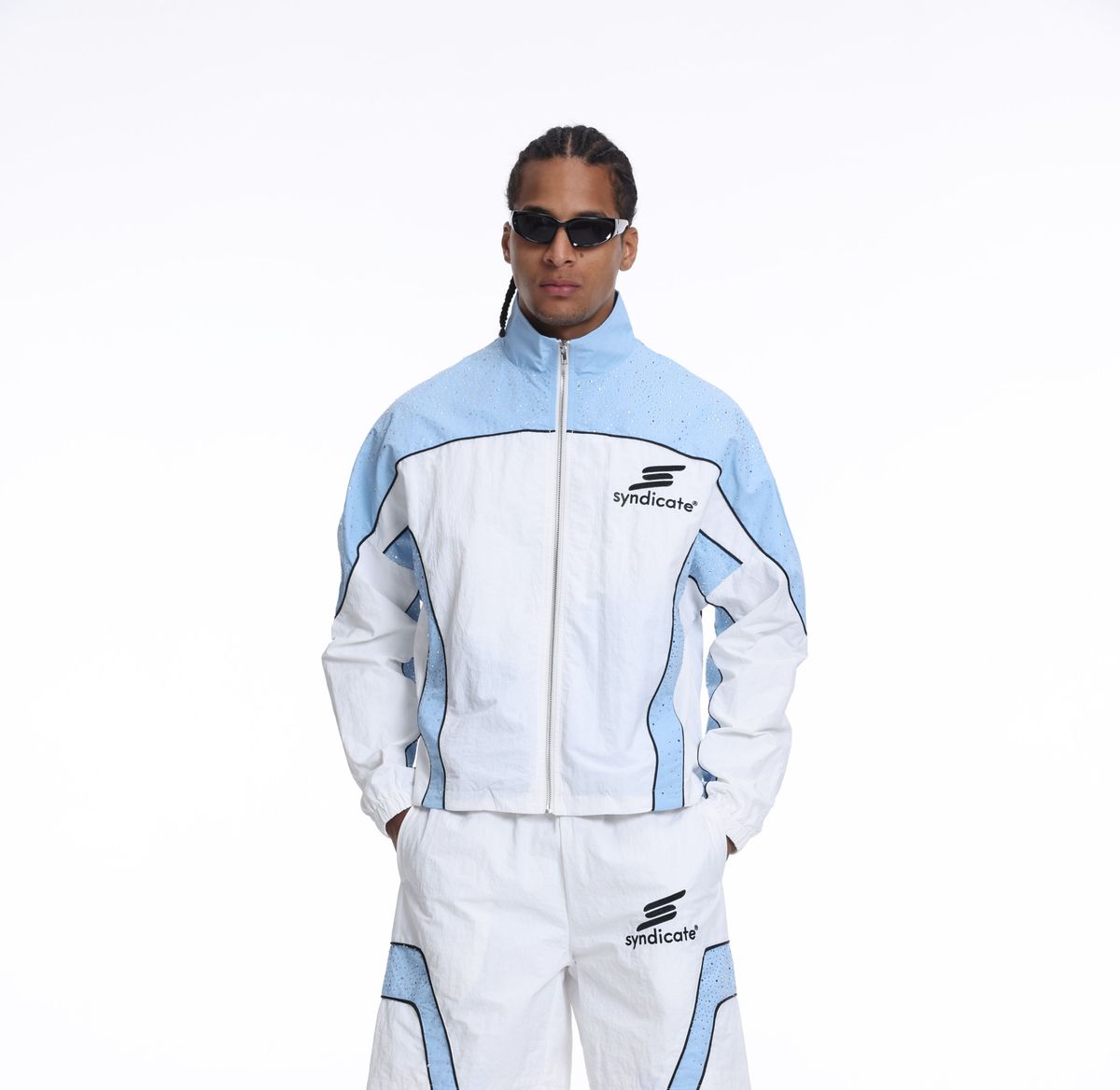 Syndicate Blue Nylon Jacket