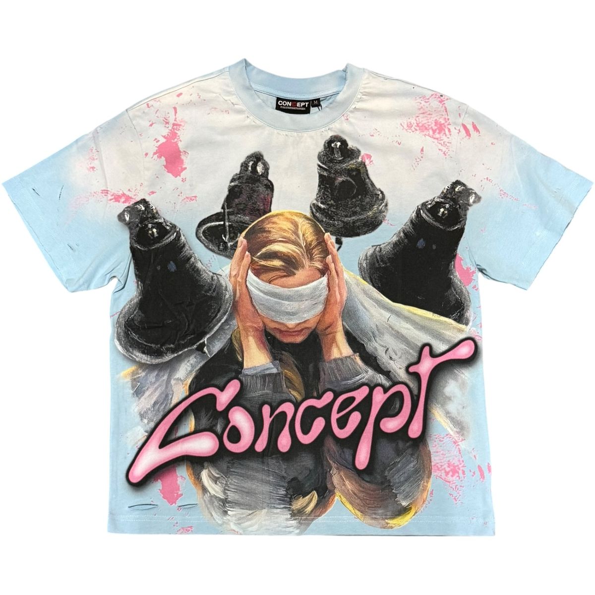 Concept "SIlence" Tee Blue Wash