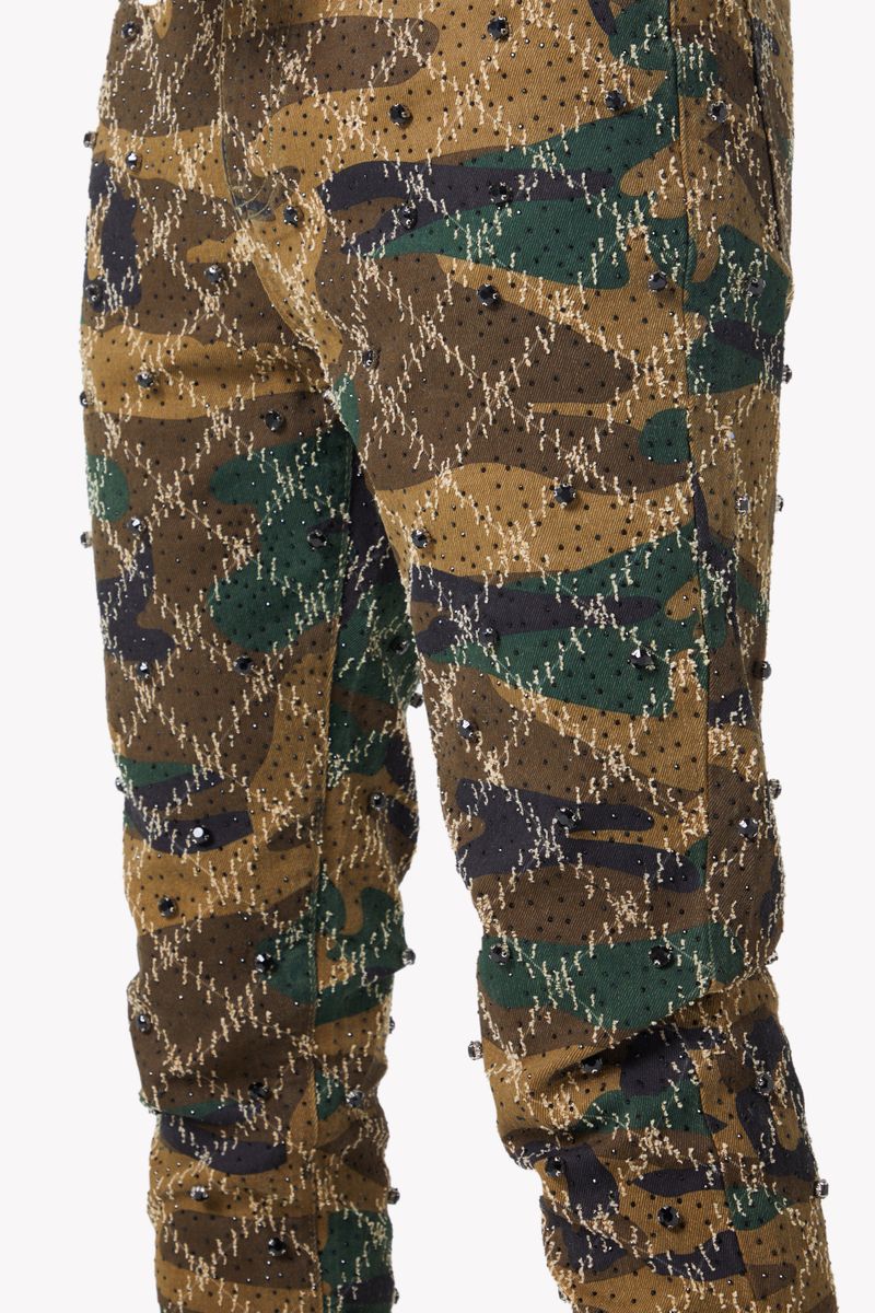 Guapi ‘Camo Embellished Denim Pant’