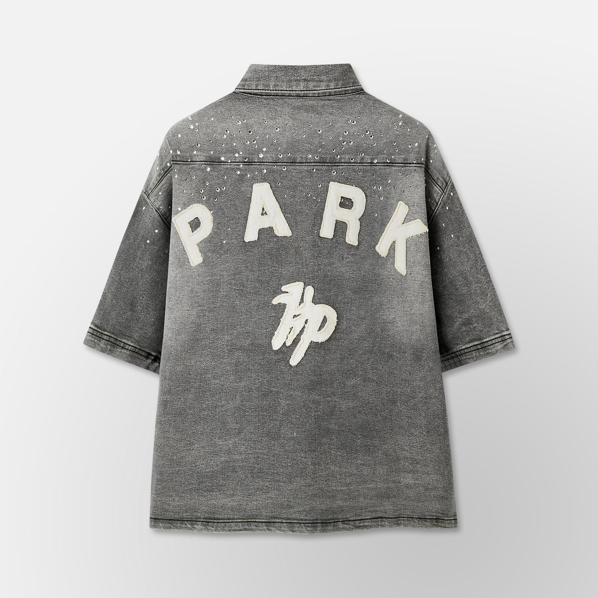 Hyde Park ‘Studded Park Denim Work Shirt- Grey’
