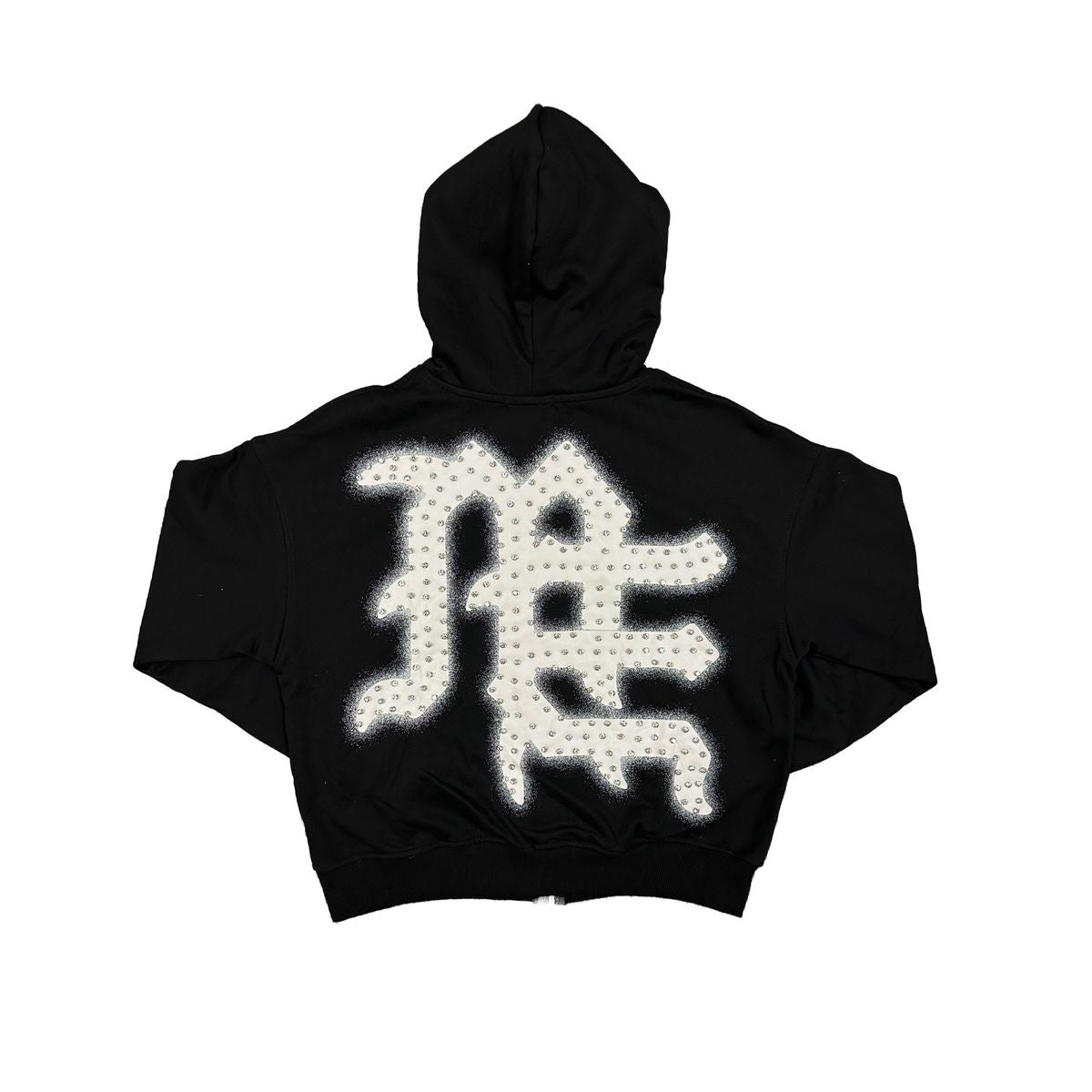 Mixed Emotions Black ‘End’ Rhinestone hoodie