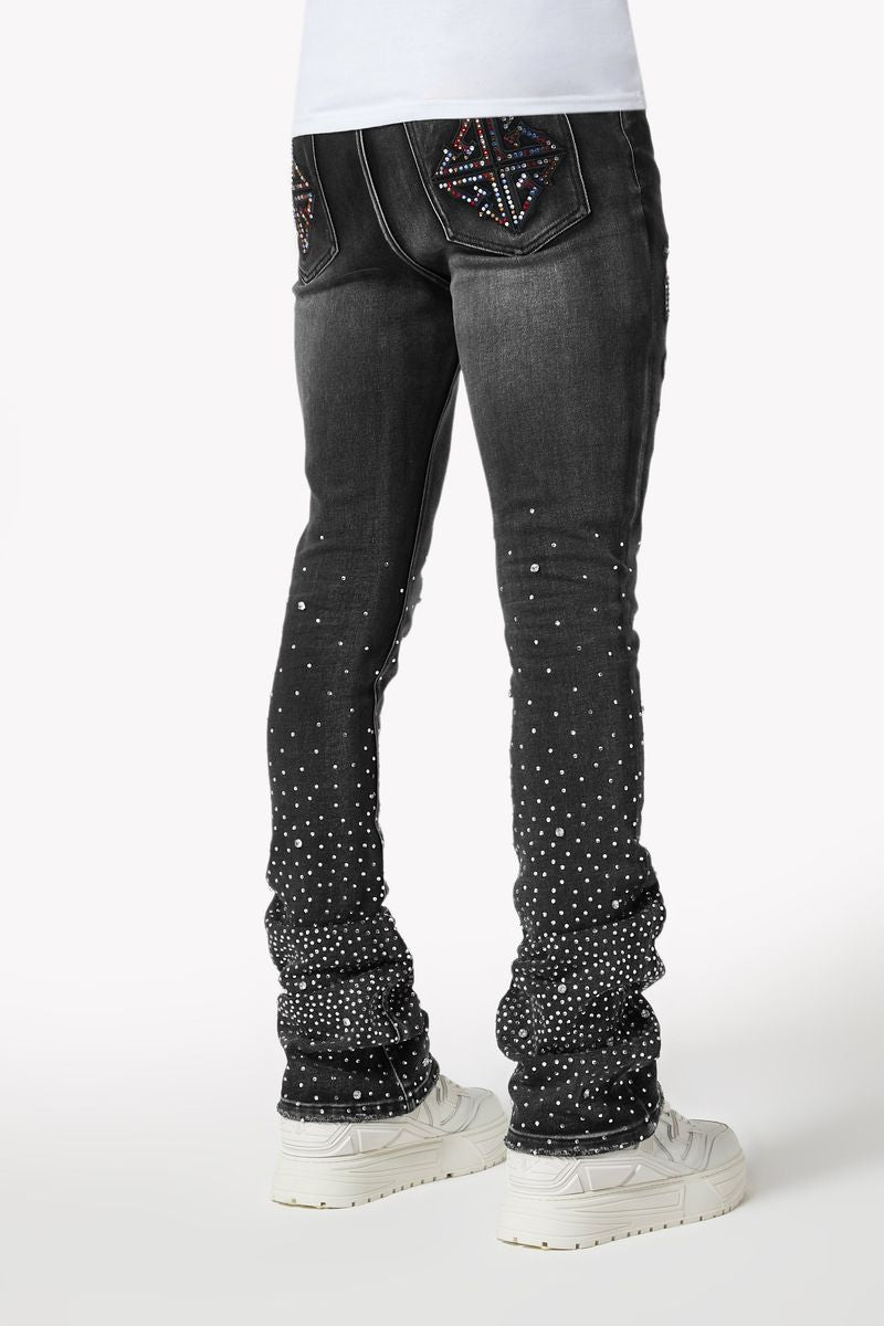 Guapi Iron Grey Embellished Denim