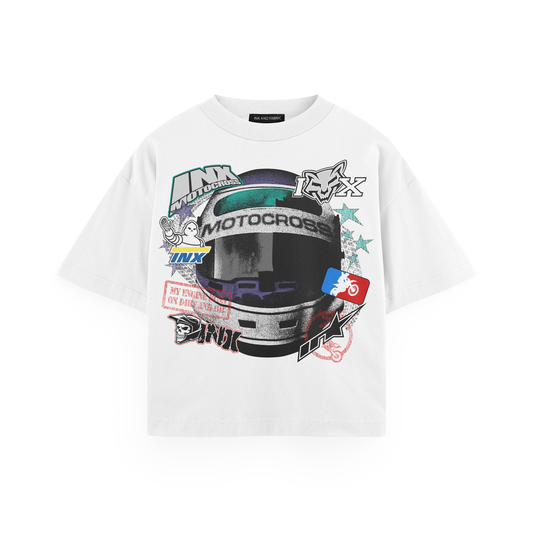 Ink & Fabric "Motorcross" Shirt White