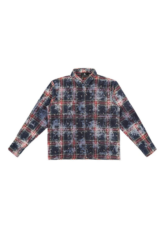 Paper Money RHINESTONE FLANNEL Blue/red