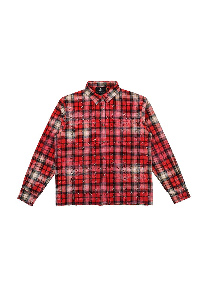Paper Money RHINESTONE FLANNEL RED