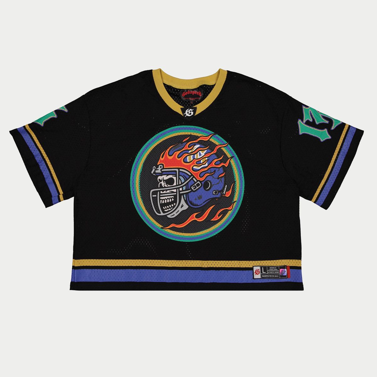 Godspeed First Down Jersey Black/Yellow/Blue
