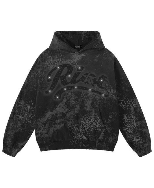 Wknd Riot BLK ON BLK W/ BLK RHINESTONES
