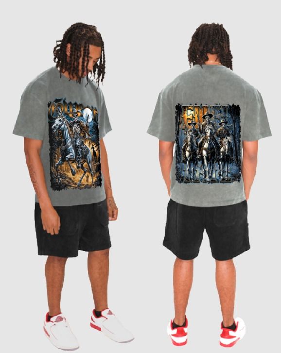 G West Grim Riders Grey Tee