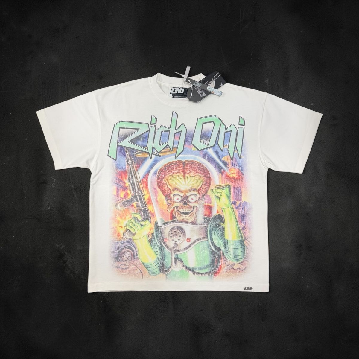 Richi Oni Psycho Brain Tee White