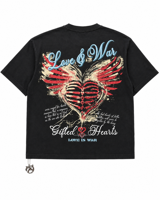 GFTD Heart Black Tee