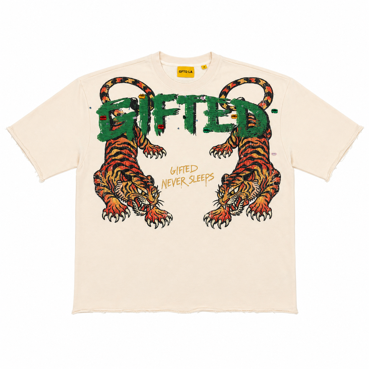 GFTD DANGEROUS LOVE FRENCH TERRY T CREAM