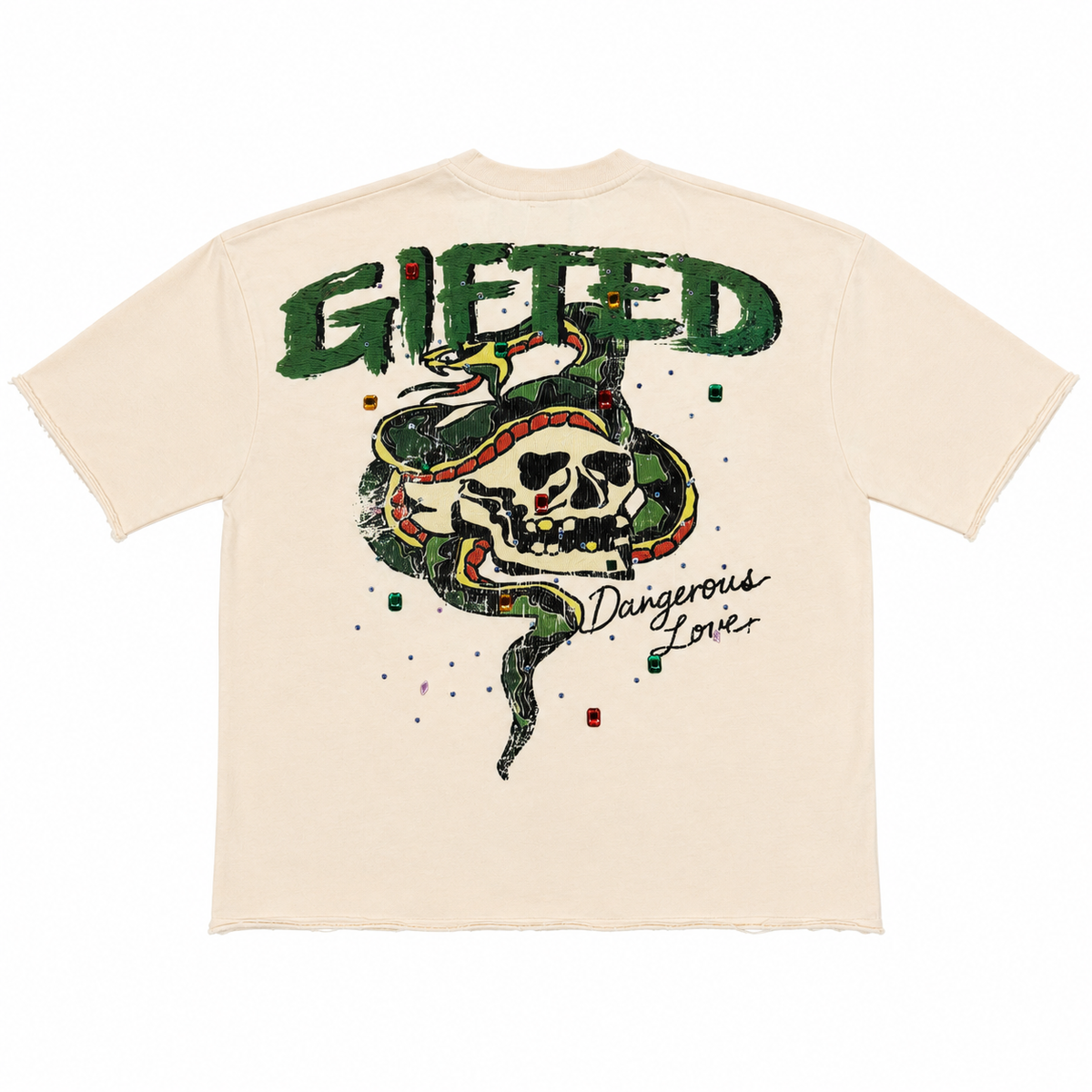GFTD DANGEROUS LOVE FRENCH TERRY T CREAM