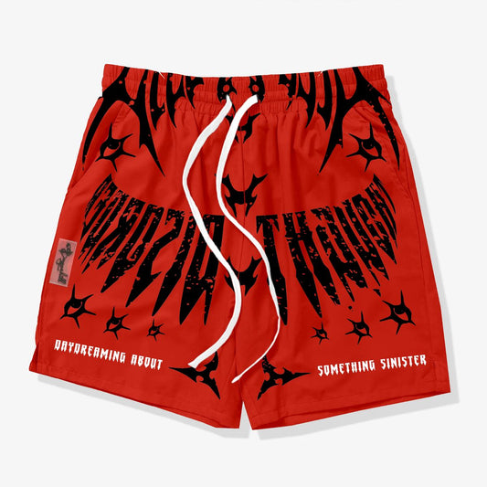 Sugarhill "SINISTER" POLY SHORTS” RED