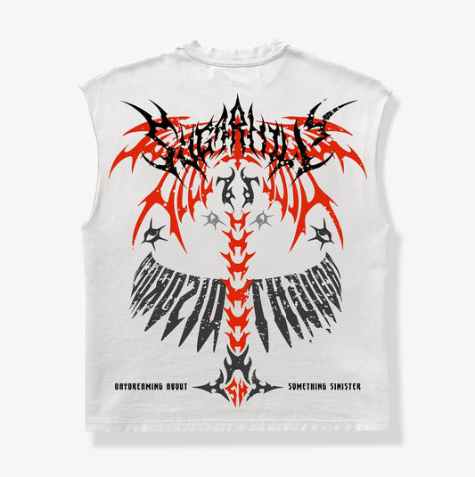 Sugarhill “SINISTER" CUTOFF TEE (WHITE)