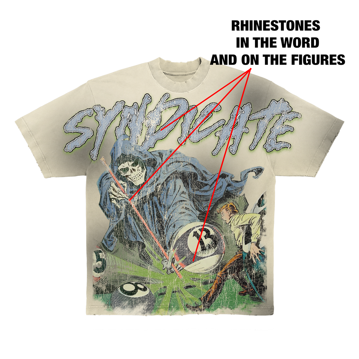 Syndicate 13 Cream Overspray Tee