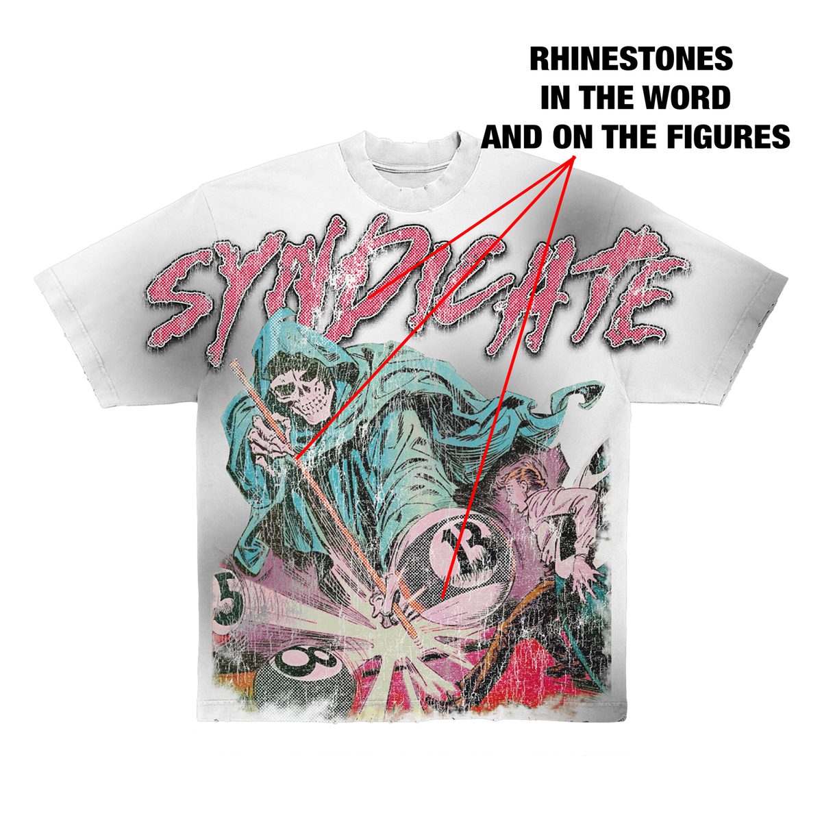 Syndicate 13 White Overspray Tee