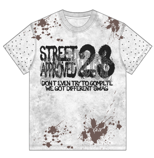 Street Approved Splatter Tee White/Brown