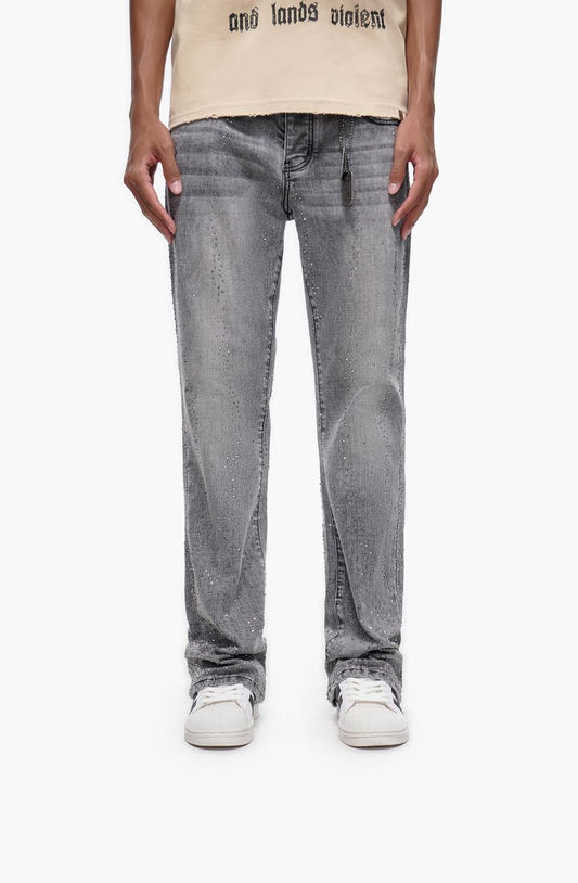 Trnchs DICTATOR - Gray Wash Stacked Denim