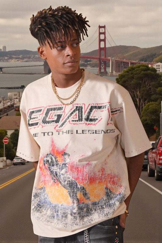 Elite SOLD OUT Legends Washed Heavy Embellished Tee Cream