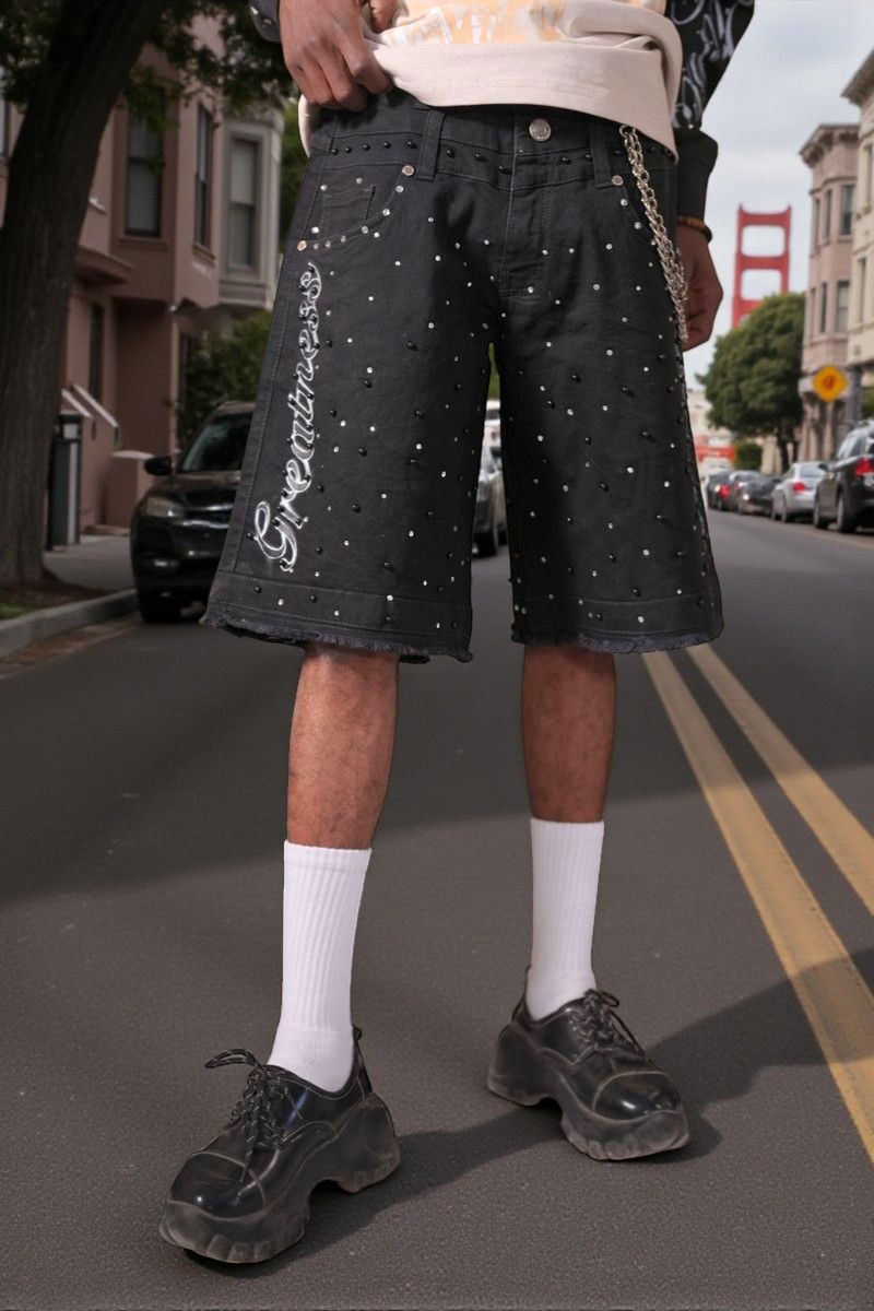 Elite Greatness Embellished Double Waist Jorts