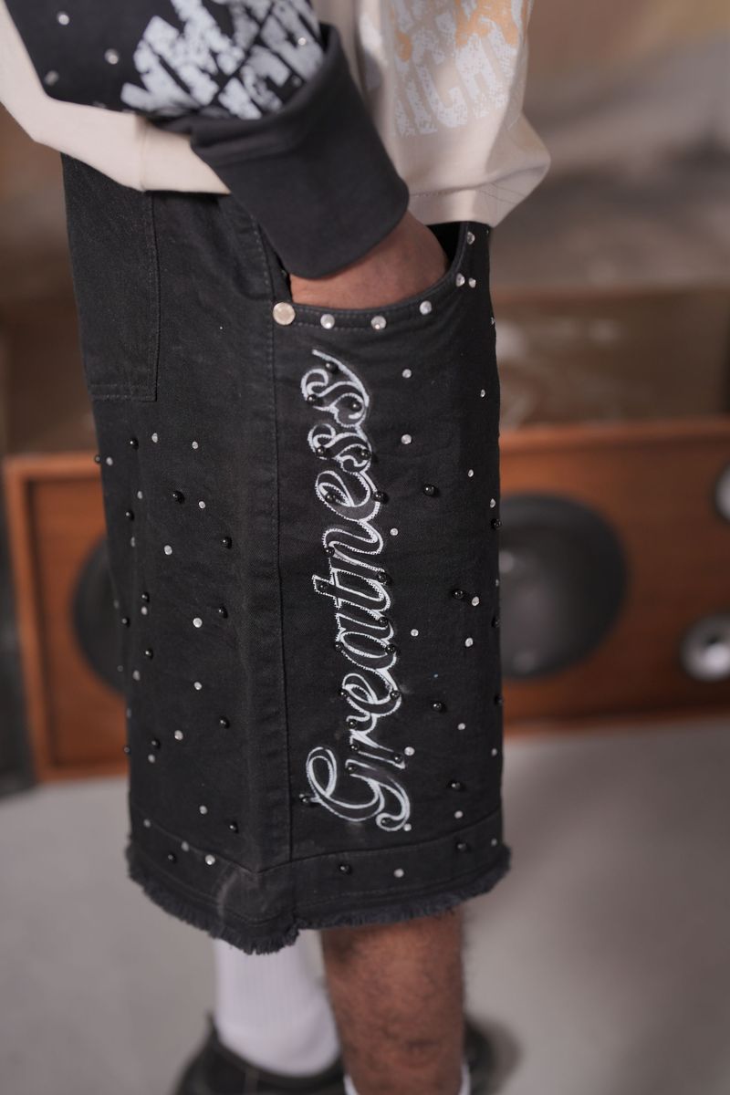 Elite Greatness Embellished Double Waist Jorts