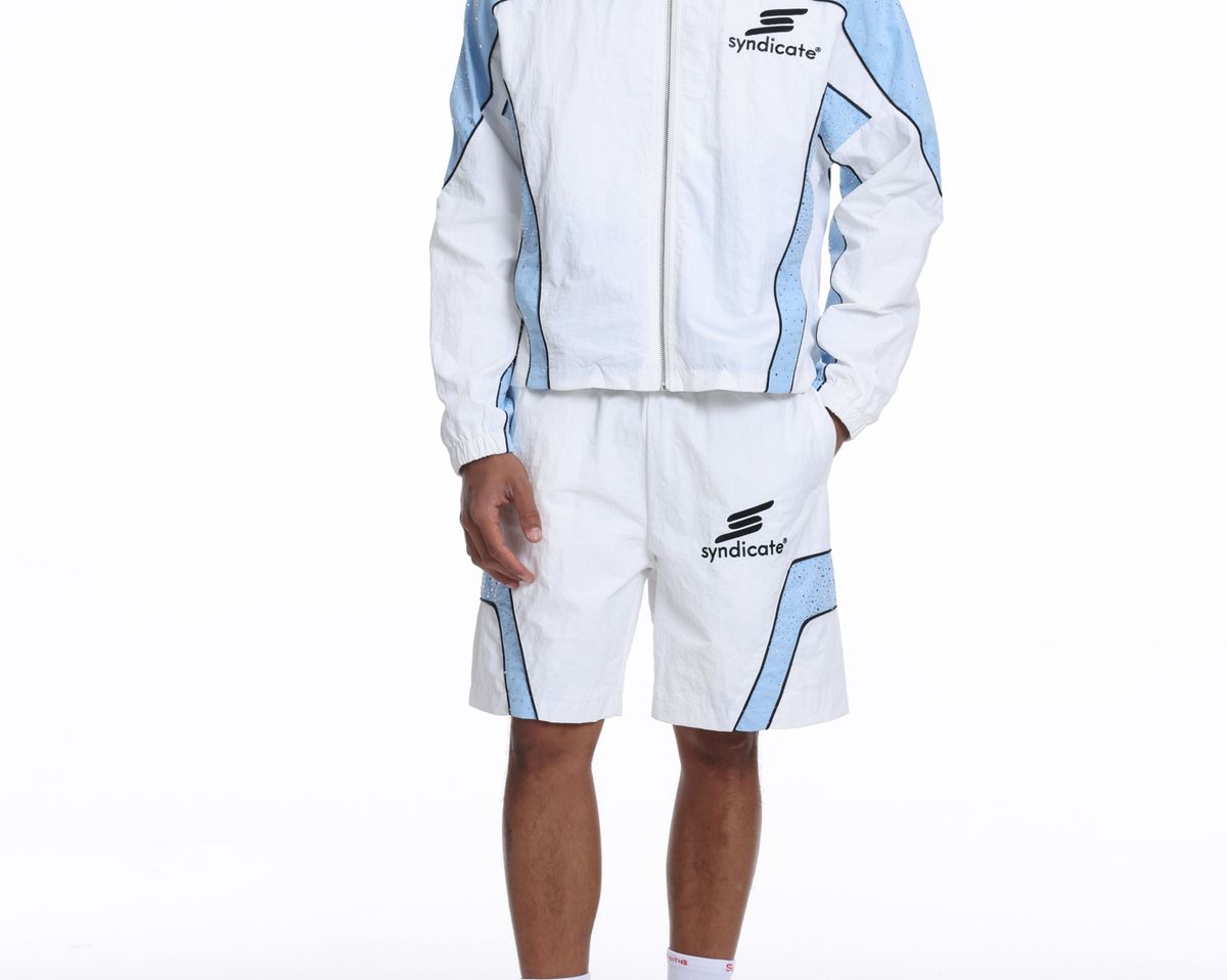 Syndicate Blue Nylon Shorts