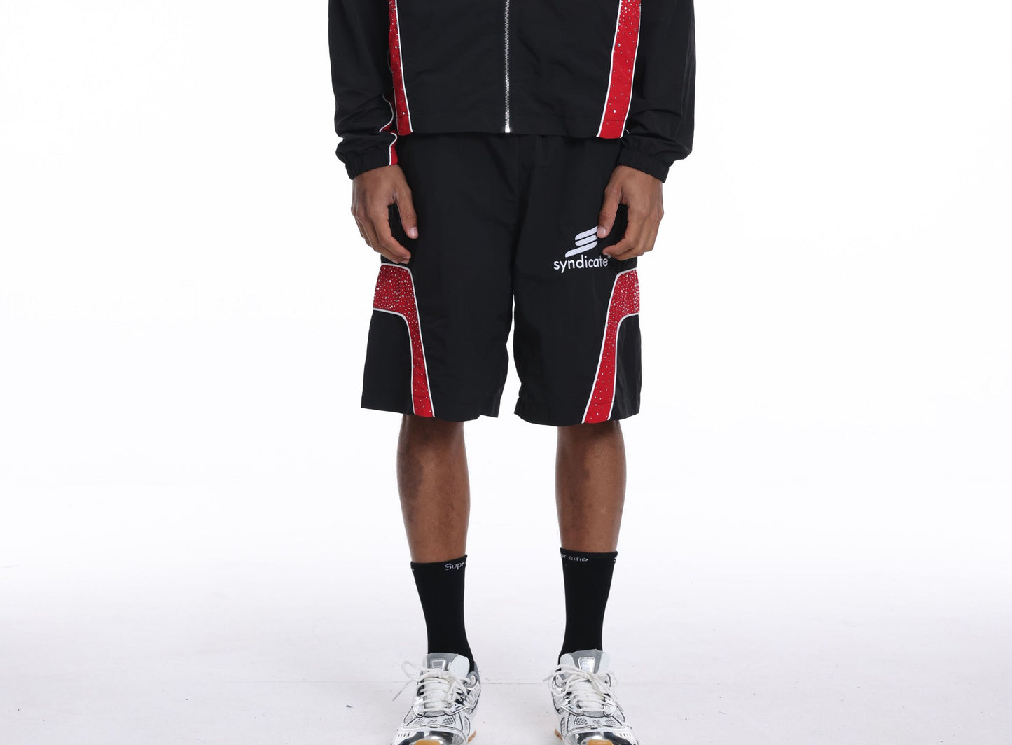Syndicate Black Nylon Shorts