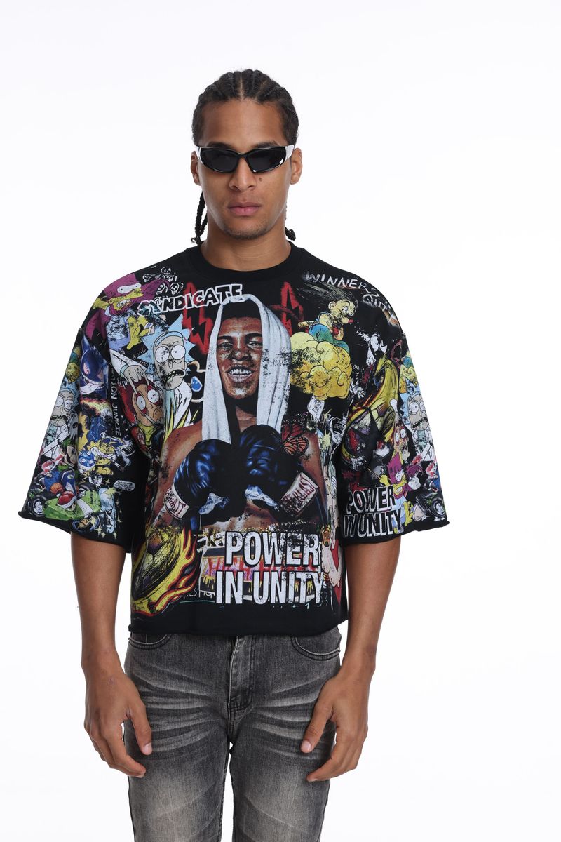 Syndicate "Unity" Black Crop Tee
