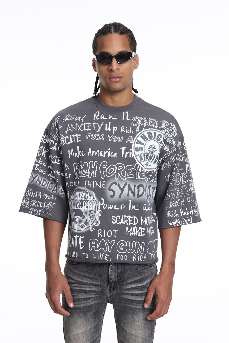 Syndicate "16" Grey Crop Tee
