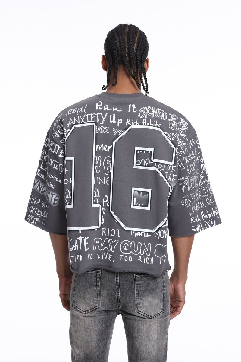 Syndicate "16" Grey Crop Tee