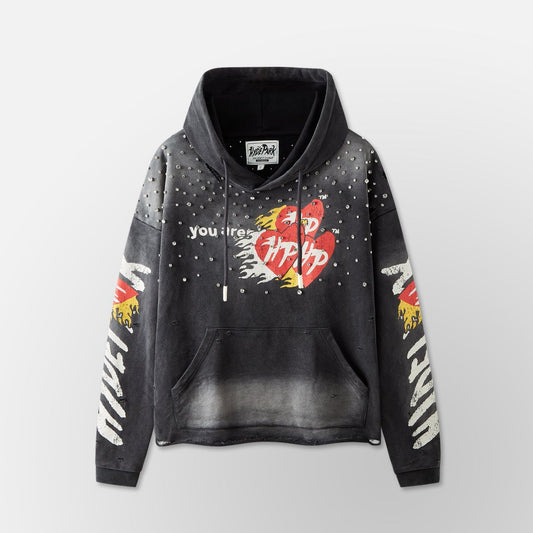 Hyde Park ‘Easy Does It Hoodie 2.0 - Black/Red’