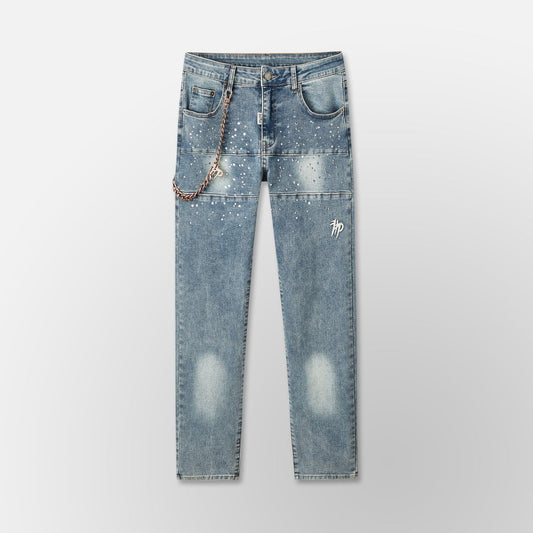 Hyde Park ‘Studded Park Velocity Skinny leg - Blue’