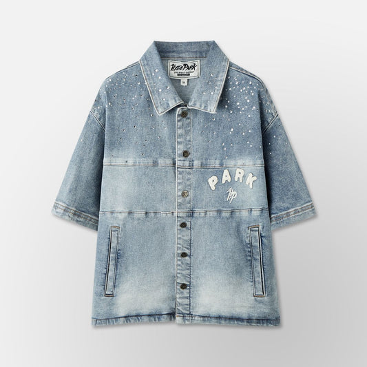 Hyde Park ‘Studded Park Denim Work Shirt 2.0 - Blue’