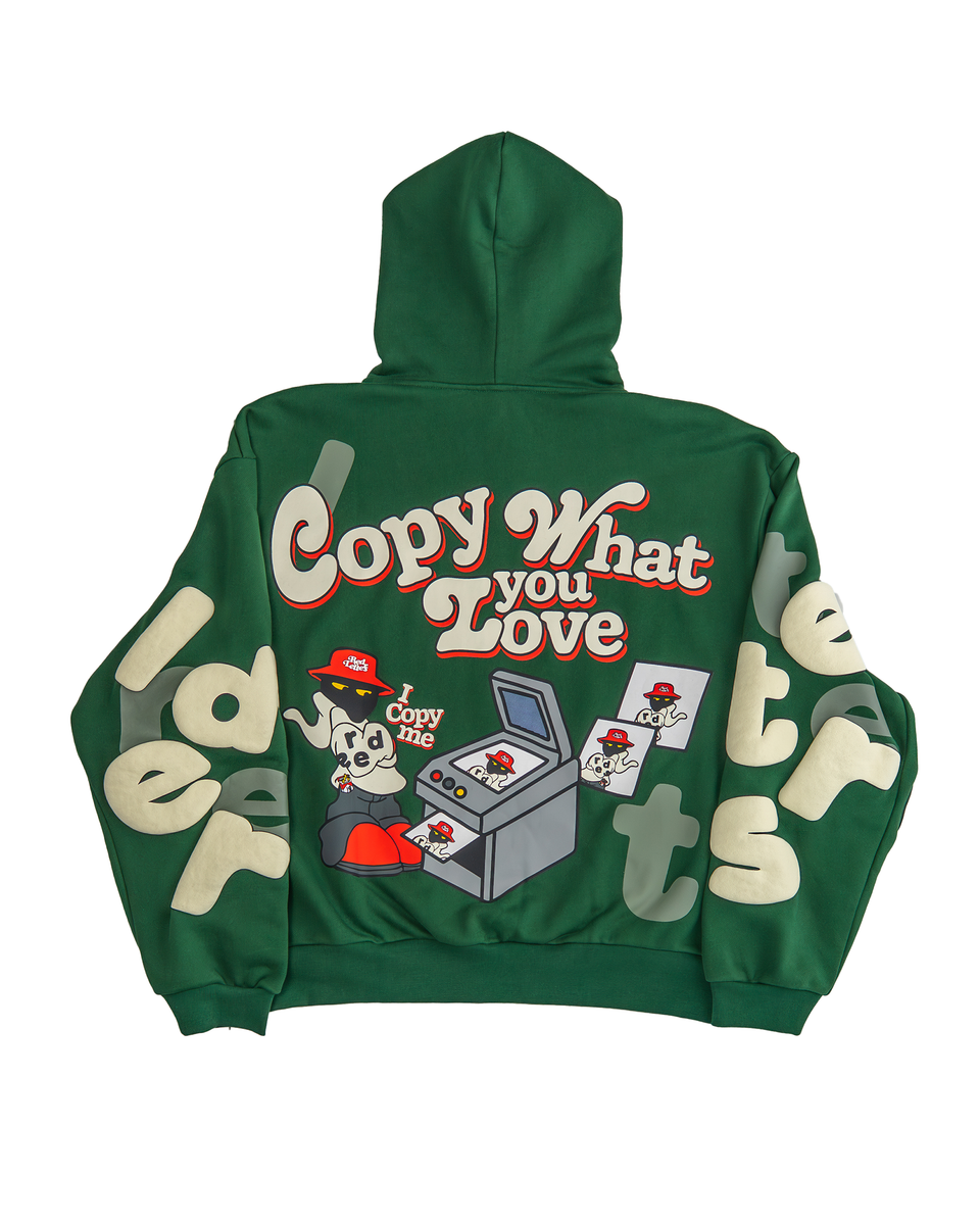Red Letters Copy Me Scattered Hoodie