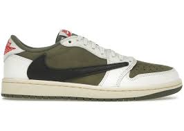 Travis Scott Jordan 1 Low 'Medium Olive'