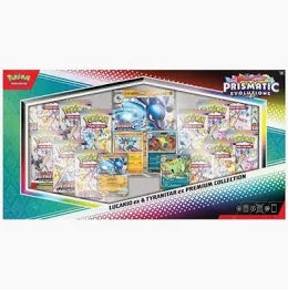 Pokemon Prismatic Evolution Lucario ex & Tyranitar ex Premium